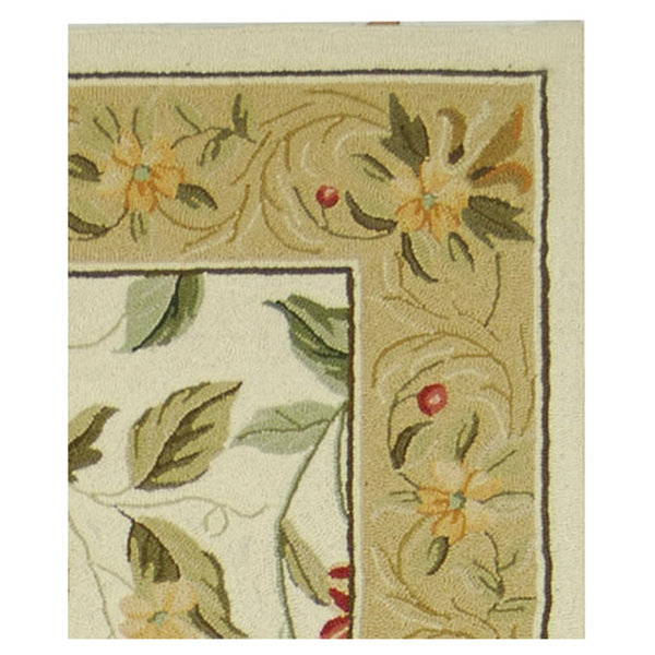 Lark Manor Hollander Handmade Looped/Hooked Wool Ivory / Beige Rug & Reviews Wayfair